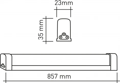 Настенно-потолочный линейный светильник светодиодный ЭРА LLED-04-0-40K-012