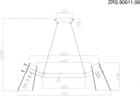 Подвесная люстра Zortes Dallas ZRS.90611.06 (220V, на тросе, IP21)