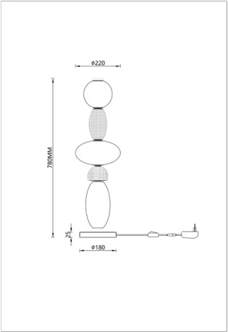 Настольная лампа Divinare Ambra 5016/17 TL-24 (LED, 220V, выключатель)