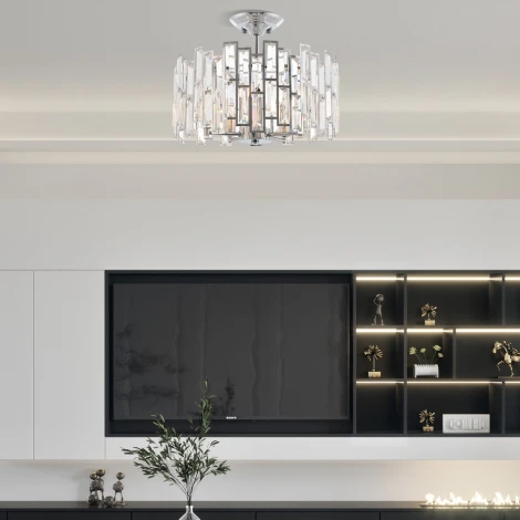 Потолочная люстра хрустальная на штанге Arte Milano Sorrento-3209 373209/5/80/390 CR (220V)