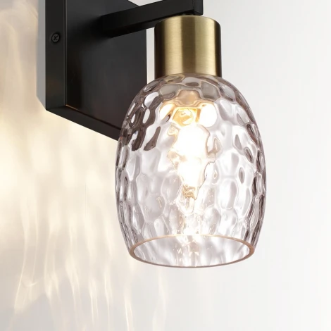 Бра Lumion Ice 6562/1W черный, золотой/прозрачный/металл/стекло E27 1*40W 220V