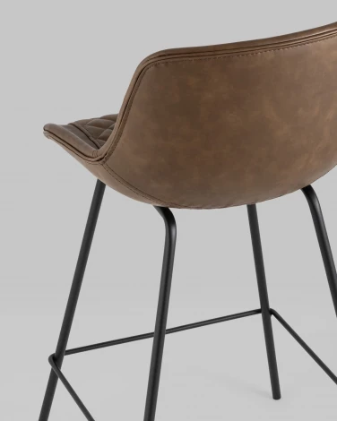 Стул полубарный Stool Group TEXAS экокожа коричневый УТ000031346