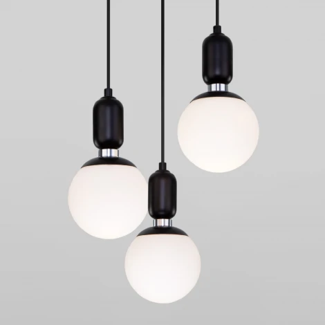 Подвесной светильник Eurosvet Bubble 50151/3 черный (220V, на проводе, шарики)