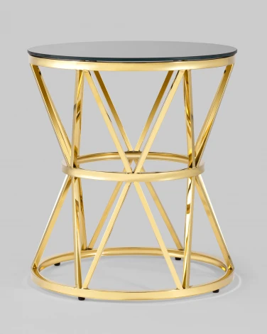 Журнальный стол Stool Group 50*50 ВИВА золото стекло черное УТ000004640