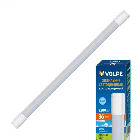 Линейный потолочный светильник светодиодный ULT-Q218 36W/NW IP65 Volpe WHITE (220V)