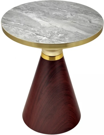 Кофейный столик Vision диам.40см x 54см, металл под дерево, керамика Bradexhome арт.FR 1036