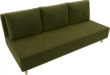 Диван прямой Лига-033 (Зеленый/Микровельвет) Лига Диванов арт.121081