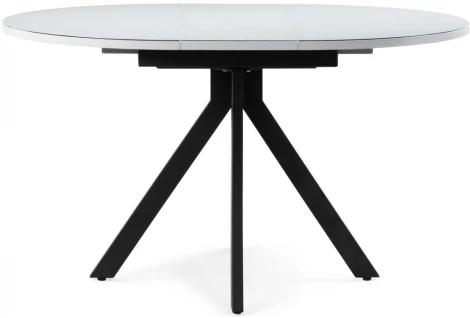 Стеклянный стол Woodville Бетина черный / белый 504211