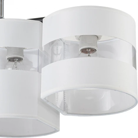 Потолочная люстра на штанге Escada Fantasy 641/4P 4х60Вт E27, металл/ткань, черный (220V)