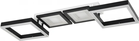 Потолочный светодиодный светильник с таймером Escada Scutum 10266/4LED 70Вт, с ПДУ, металл/акрил, черный (220V)