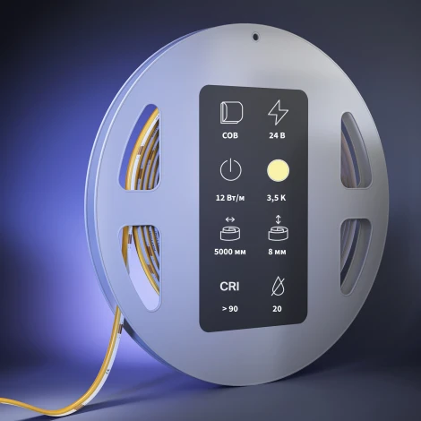 Светодиодная лента Ультра 24В COB 12Вт/м 3500К 5м IP20 Maytoni Led Strip 201309