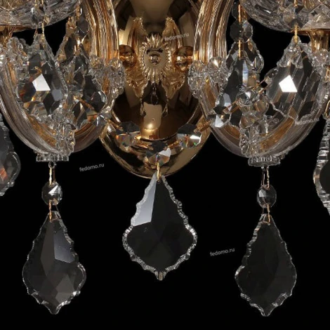 Бра хрустальное Crystal Lux Ines, 2 лампs , золото с прозрачным
