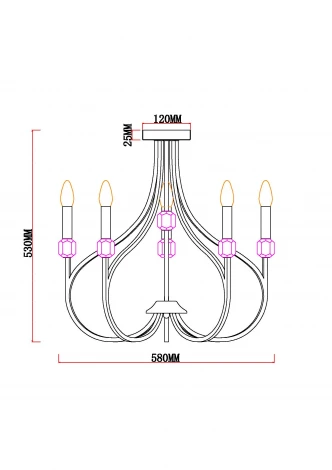 Потолочная люстра MyFar Lena MR1891-5C (220V)