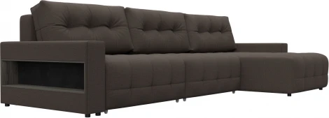 Диван угловой с полками Лига-053 НПБ Лонг Лига Диванов (Рогожка) арт.128954