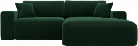 Диван угловой Лига-036 НПБ Классик правый угол (Зеленый/Велюр) Лига Диванов арт.121376