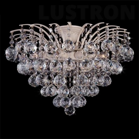 Потолочная люстра Eurosvet 3299 3299/6 белый с золотом / прозрачный хрусталь