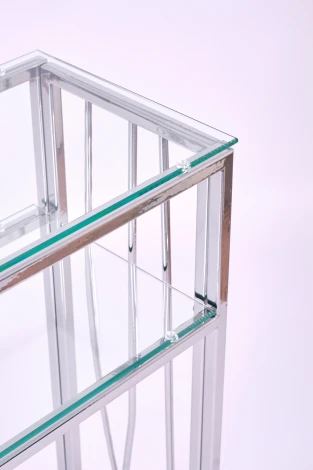 Консольный стол AllConsoles 1122-CS clear серебряный