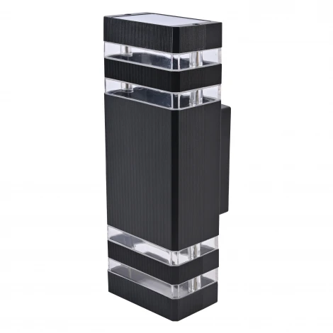 Настенный светильник уличный под лампы Е27 черный Uniel UUL-S18A 2x60W/E27 IP65 BLACK