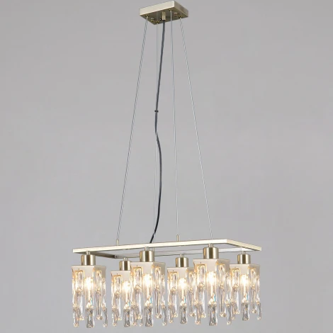Подвесная люстра хрустальная ILLUMICO IL3601-6PSQ-26 AB DS
