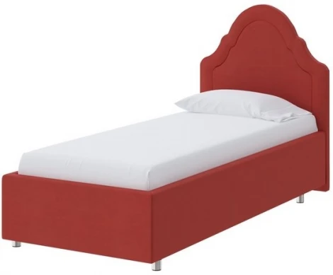PROxSON Кровать Эльза (Ткань: Велюр Forest 13 Красный) 90x200