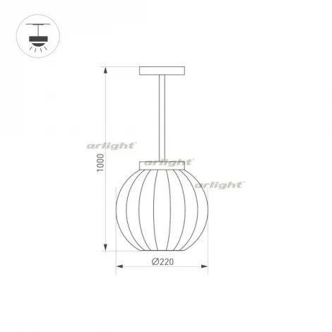 Уличный подвесной светильник Arlight LGD-PEARL-HANG 030004 (LED, 220V, на проводе, шар, IP65)