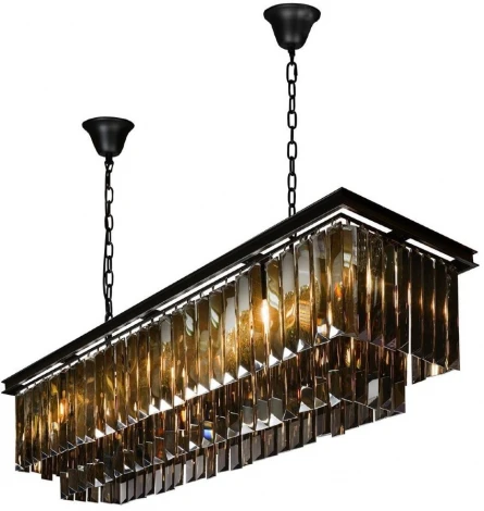 Подвесная люстра каскадная iLamp Triumph 6119 BK (220V, хрусталь, на цепи)