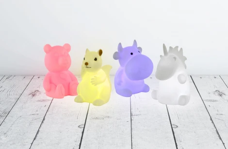 Интерьерная настольная лампа RGB Globo Kraka 28034-20 (для детской, LED, 220V, выключатель, животные)