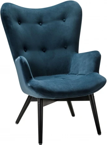 Кресло Хайбэк синий/венге R-Home арт.4101060120h_Blue_венге
