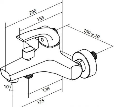 Смеситель Am.Pm Sense 5 F7510032 для ванны и душа