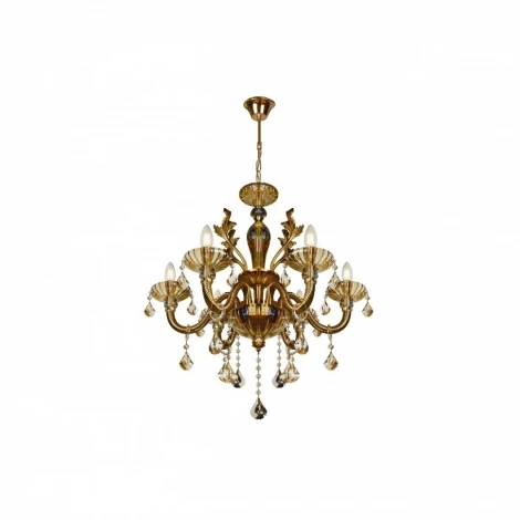 Подвесная люстра iLamp Asia 81069-6 BR (220V, на цепи, свеча)