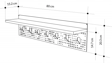 Вешалка для одежды POPY HANGER LEVE (ЛДСП/Белый) арт.LEV01119