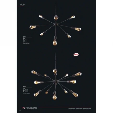 Подвесная люстра Nowodvorski Rod 9734 (220V, на цепи, молекулы)