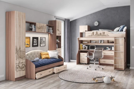 Кровать ТЭКС-чердак Орион 80х190