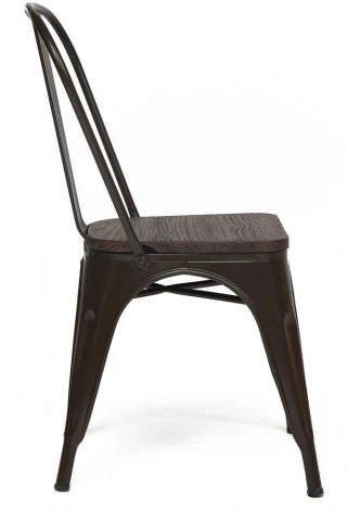 Стул VIP Loft Chair (mod. 011) металл/сиденье: дерево береза, 36*36*85см, коричневый/brown Tetchair 10705