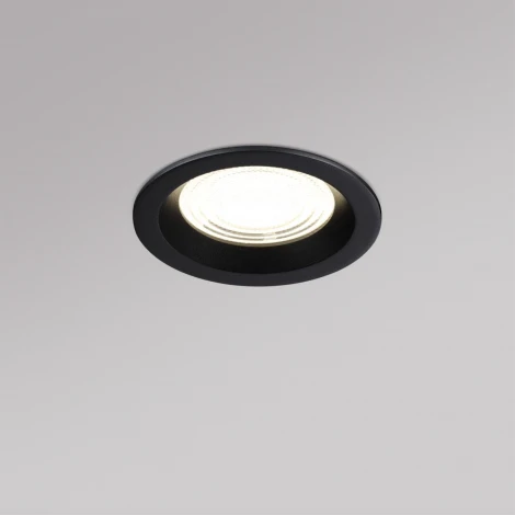 Встраиваемый светильник светодиодный Novotech Fluo 359843 черный с переключателем цв. температуры LED 10W 220V 2700К\3200К\4000К
