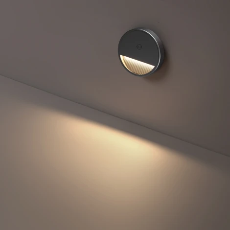 Светильник накладной сенсорный для лестниц Novotech Vespera 359708 серый IP20  LED 0.4W 3000К 1000mAh Li-ion, 5V