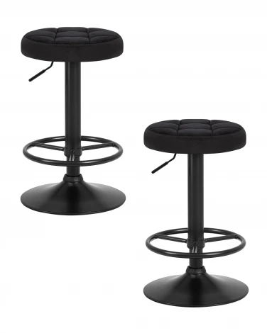 Набор 2 шт табурет барный DOBRIN BRUNO BLACK (черный велюр (MJ9-101))