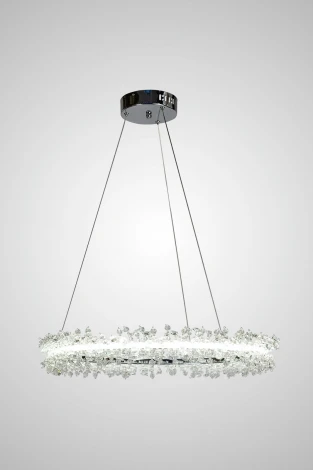 Подвесной светильник светодиодный AM Group AM455 L600 CH (220V, на проводе, кольцо)