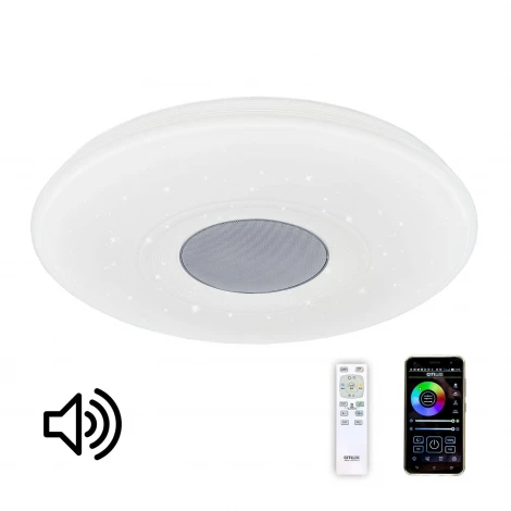 Потолочный светильник RGB круглый Citilux Light & Music MP3 CL703M60 (LED, 220V, пульт управления, управление смартфоном, голосовое управление, умный дом - Алиса, Маруся, Сири, круглые)