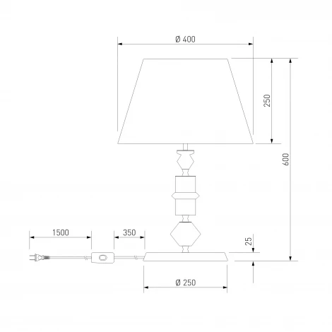 Настольная лампа Eurosvet Olaria 108012  латунь