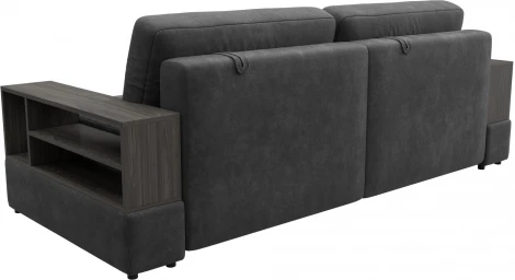 Диван прямой с 2 полками Лига-055 НПБ Лига Диванов (Велюр) арт.129073