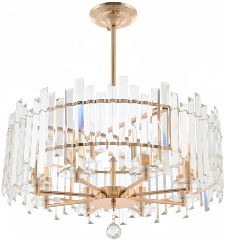 Подвесная люстра хрустальная на штанге Arte Milano Sorrento-2409 372409/8/350/570 GD (220V)