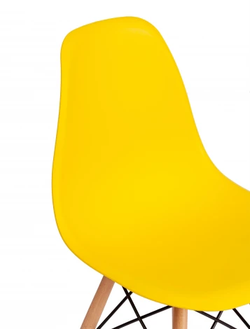 Стул CINDY (EAMES) (mod. 1801) / 1 шт. в упаковке (Дерево бук,Металл,Пластик /Желтый )
