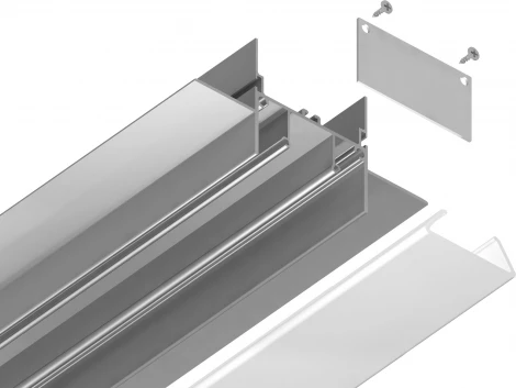 Алюминиевый профиль для натяжного потолка для светодиодной ленты до 13.2мм Ambrella Illumination GP4000AL