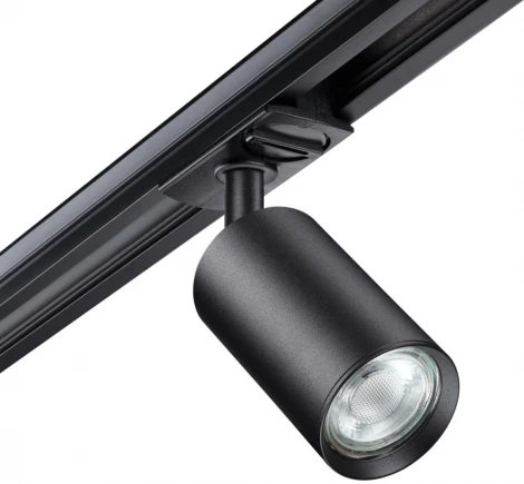 Трековый светильник Novotech Pipe 370963 PORT черный однофазный двухжильный GU10 50W 220V (круглые)