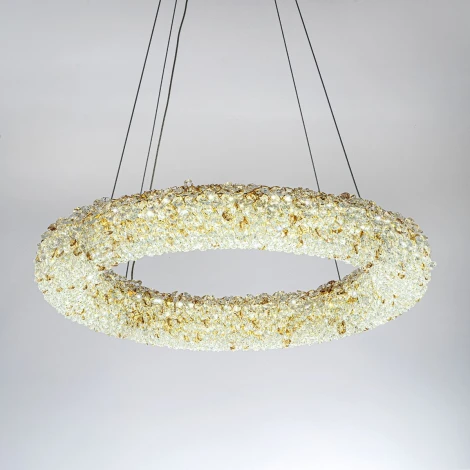 Подвесной светильник светодиодный хрустальный с регулировкой цветовой температуры Modelux MODESTYLE MS.6000.600 GD