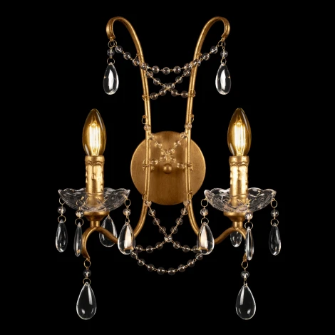 Бра со стеклянными подвесками в форме подсвечника Loft It Foil 10430W (220V, подсвечник, свеча)