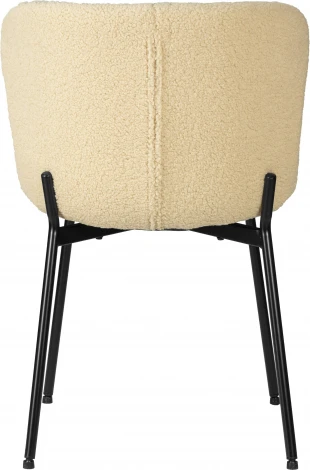 Стул обеденный Dobrin MILO (черные ножки, кремовый букле (UF992-02))