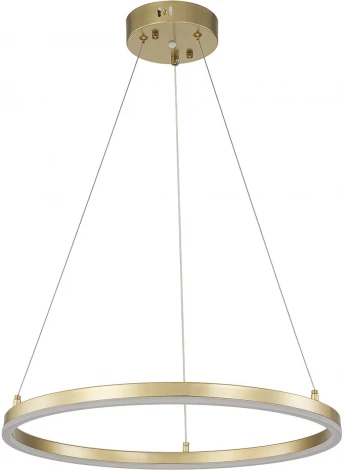 Подвесной светильник Escada Void 10254/1LED 43W Gold APP (регулировка яркости, 220V, пульт управления, управление смартфоном, на тросе, кольцо)