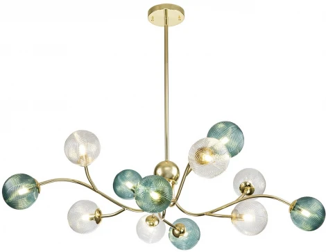 Потолочная люстра на штанге Indigo Selva V000298 (220V, шарики, молекулы)
